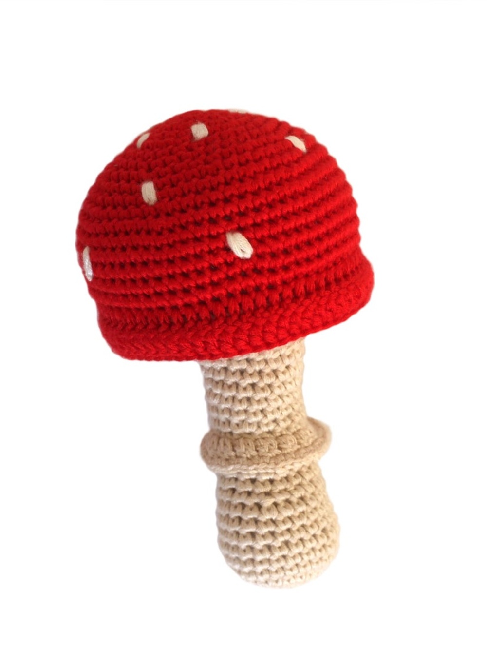 NWT Cheengoo Toadstool Crochet Rattle
